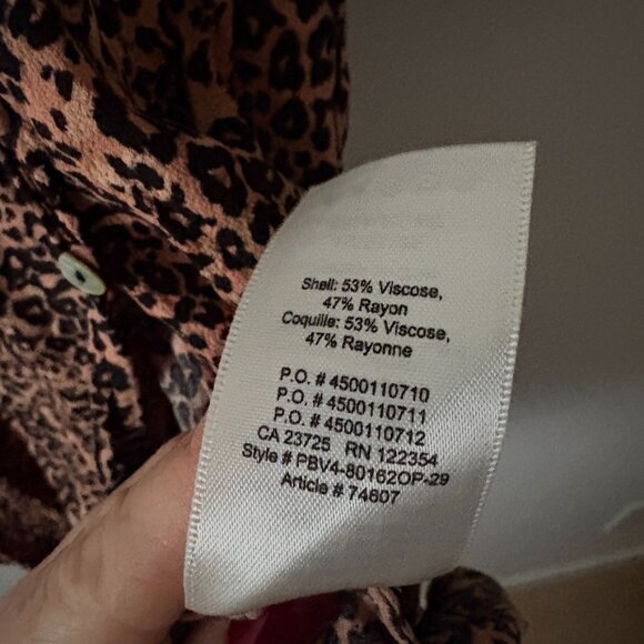 Aritzia Wilfred Gallery Dress in Almond Black Leopard Print Size Small - Picture 12 of 12